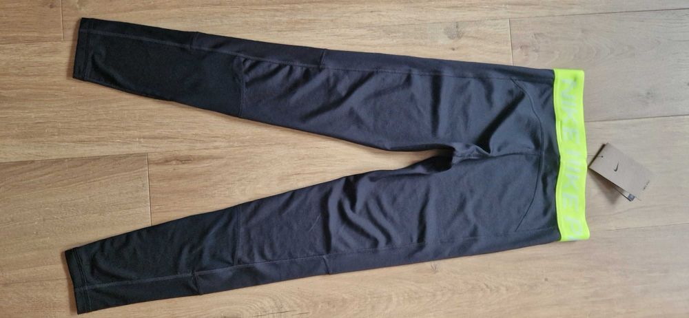 Legginsy getry Nike pro czarne długie nowe 146- 158
