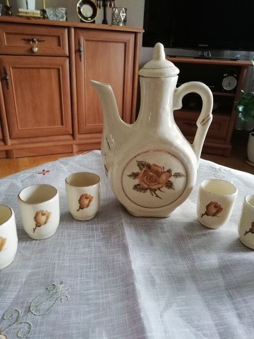 Piękny Ceramiczny Komplet z czasów PRL