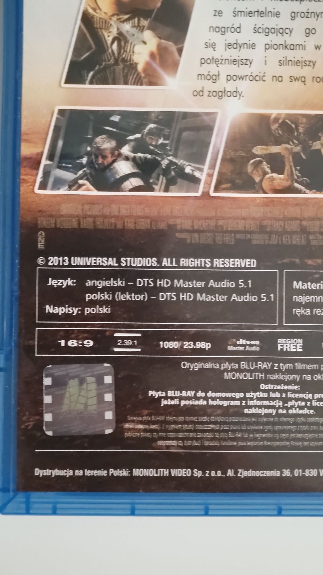 Riddick blu-ray super stan polski lektor