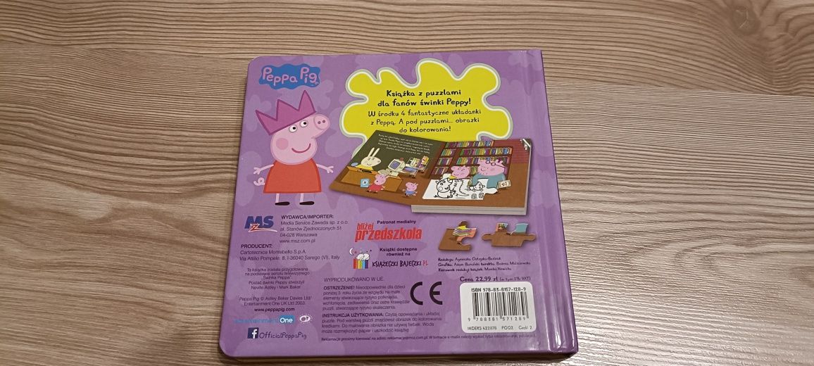 Peppa Pig książka z puzzlami