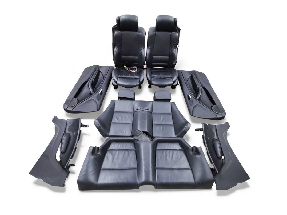 Wnetrze fotele sportsitze czarna skora grzane BMW E46 Cabrio kabriolet