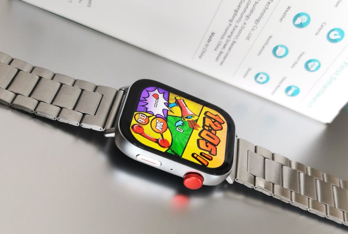 Nowy smartwatch z funkcją rozmowy Pomiar Sport Puls Kroki Sen PL menu