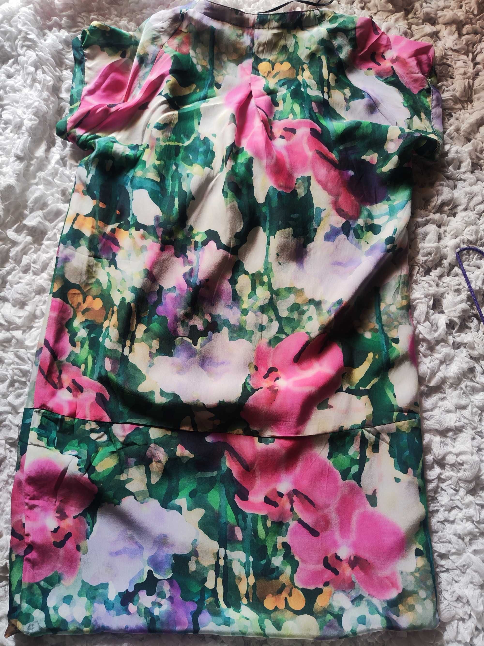 Сукня плаття Zara натуральний шовк, S