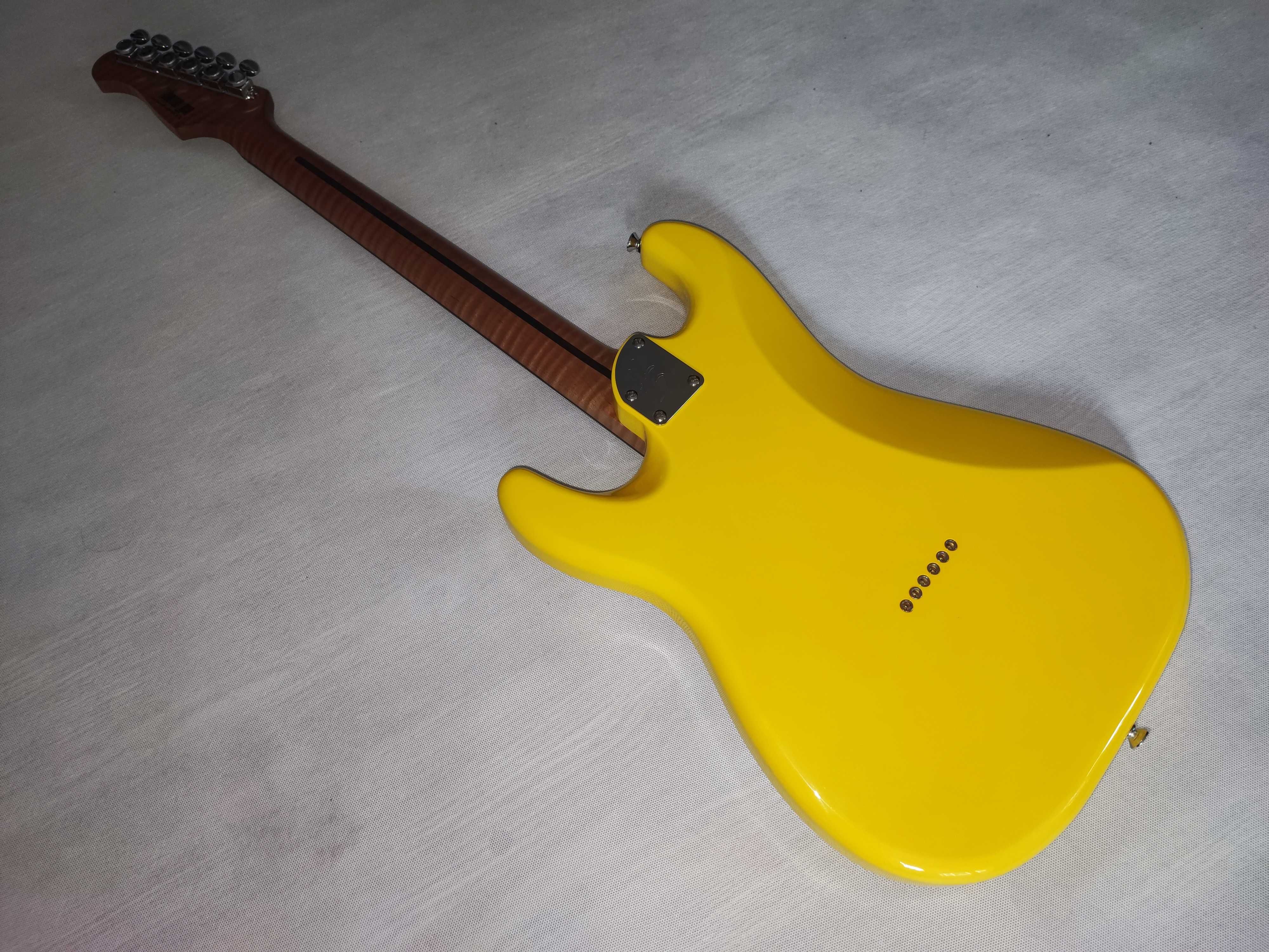 HARLEY BENTON ST-MODERN HH PLUS Yellow gitara stratocaster ustawiona