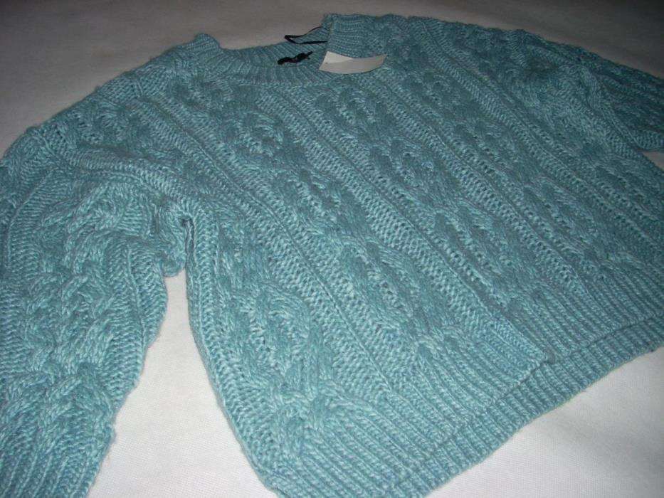 H&M Luźny Sweter NOWY Warkocze 40 42