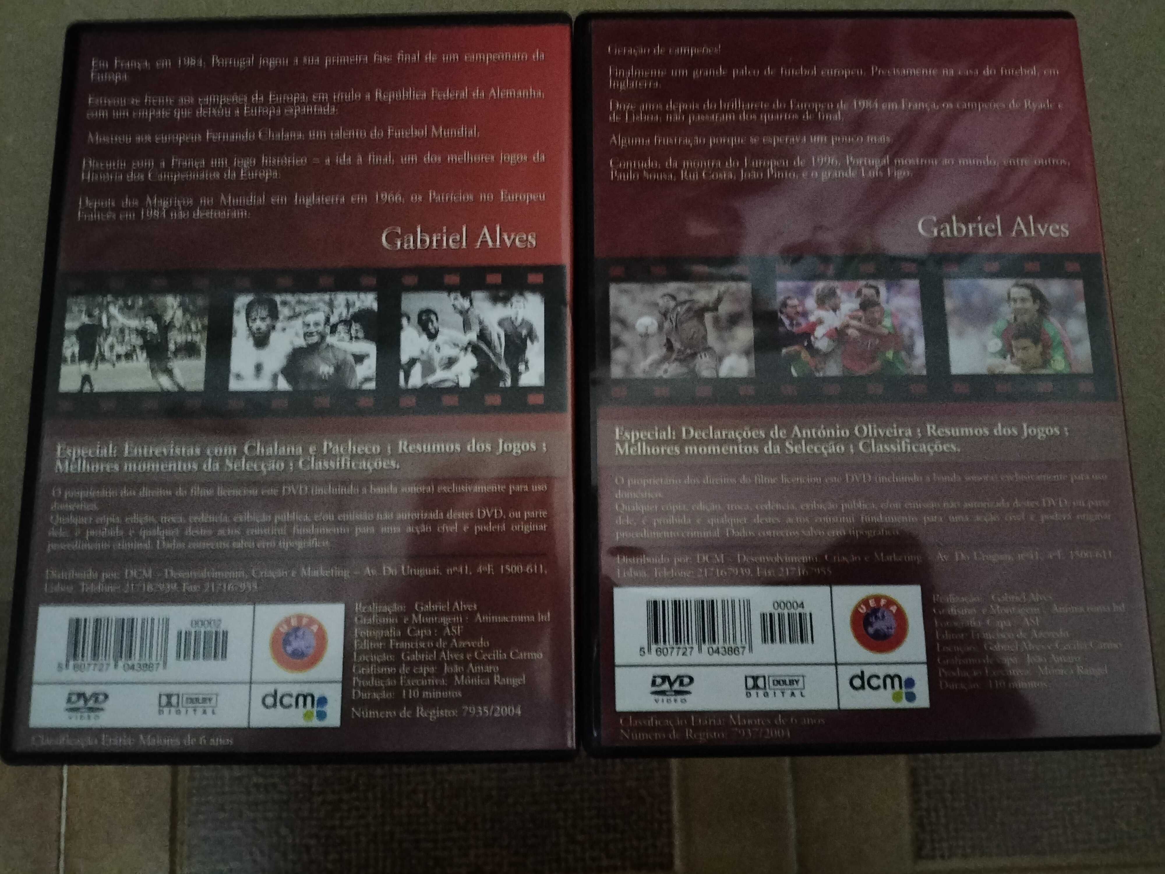 DVDs com a participação de Portugal nos europeus de 1986 e 1994