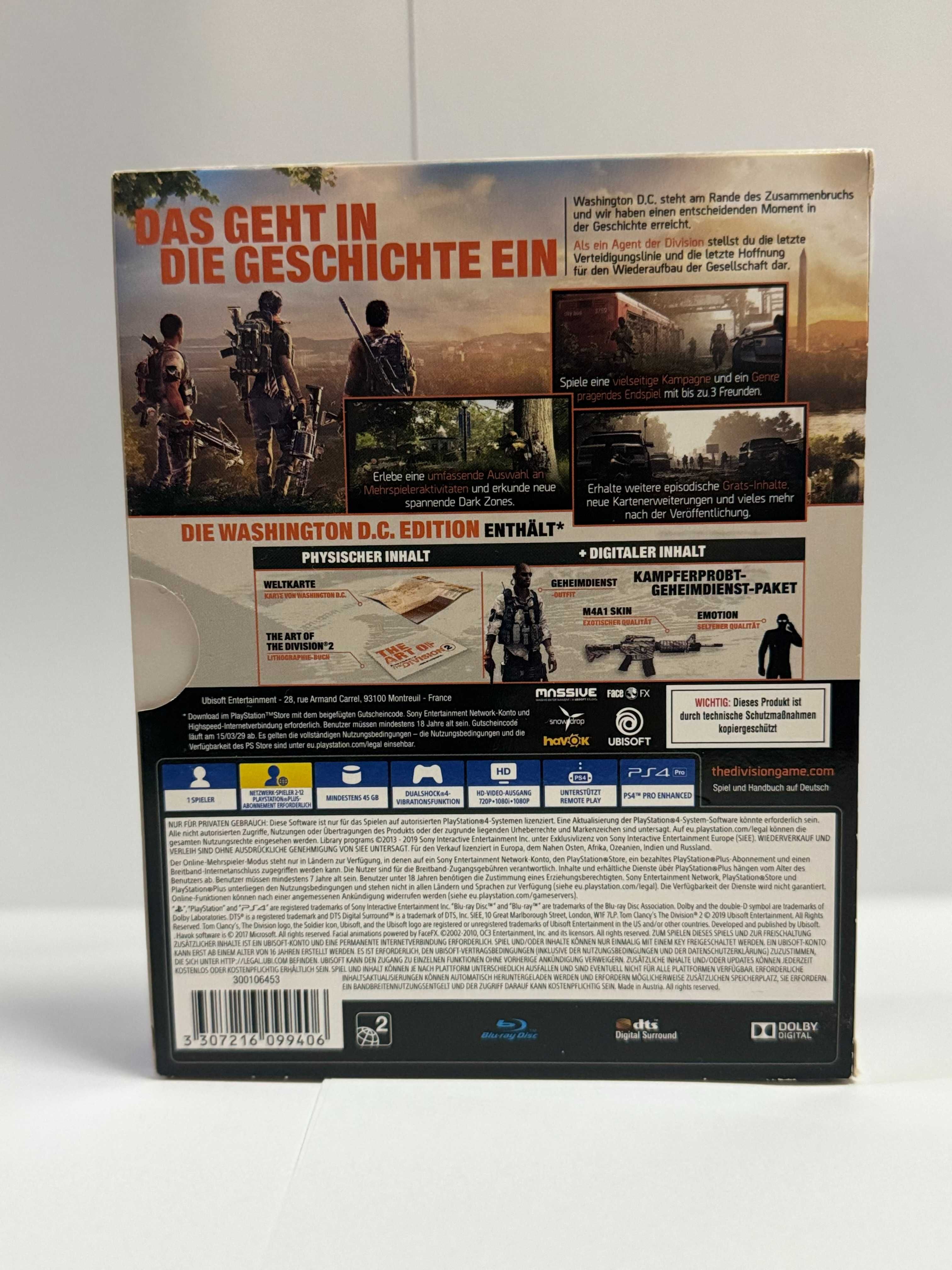 Gra Tom Clancy'S The Divison 2 Washington DC Edition na PS4, bdb stan!