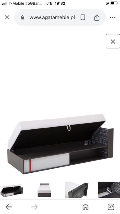 Meble łóżko biurko i fotel obrotowy