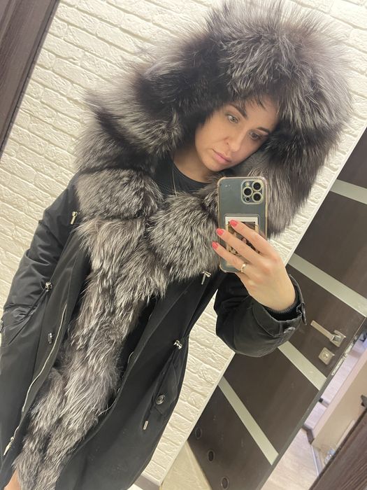 Парка с мехом чернобурки