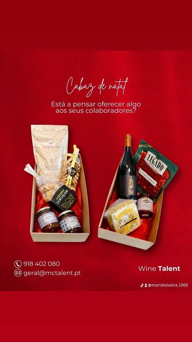 Torne este Natal memorável com cabazes personalizados da Wine & Talent