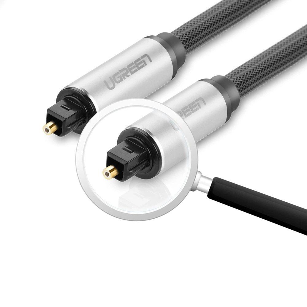 Kabel przewód optyczny audio Toslink SPDIF 2m - szary