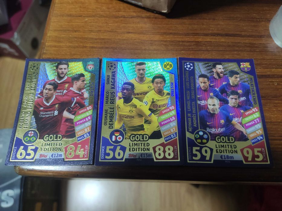 Pack de 3 cartas versão limitada Topps (2017/2018)