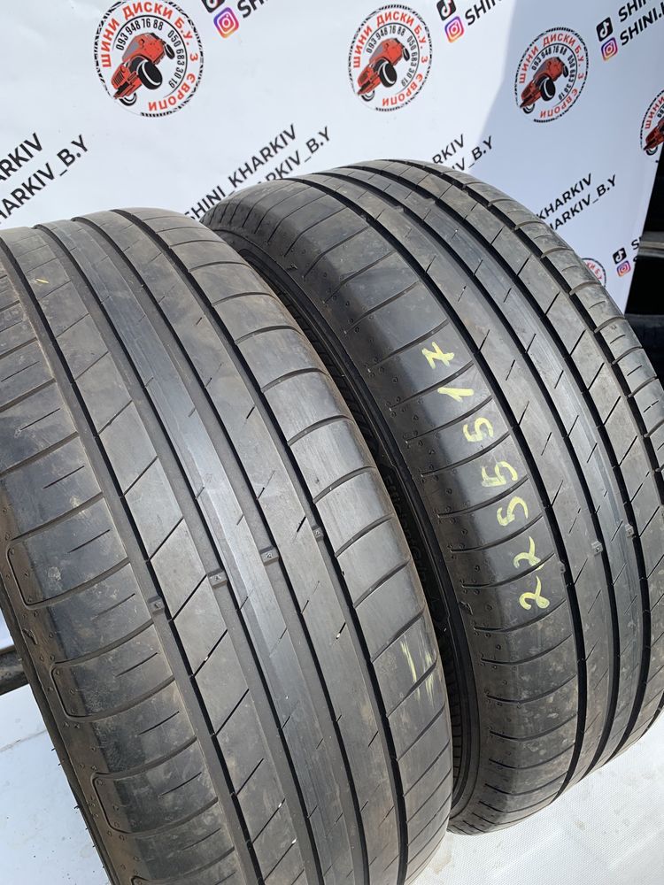 2шт 225/55R17 Goodyear EfficientGrip, СКЛАД Б/У РЕЗИНЫ