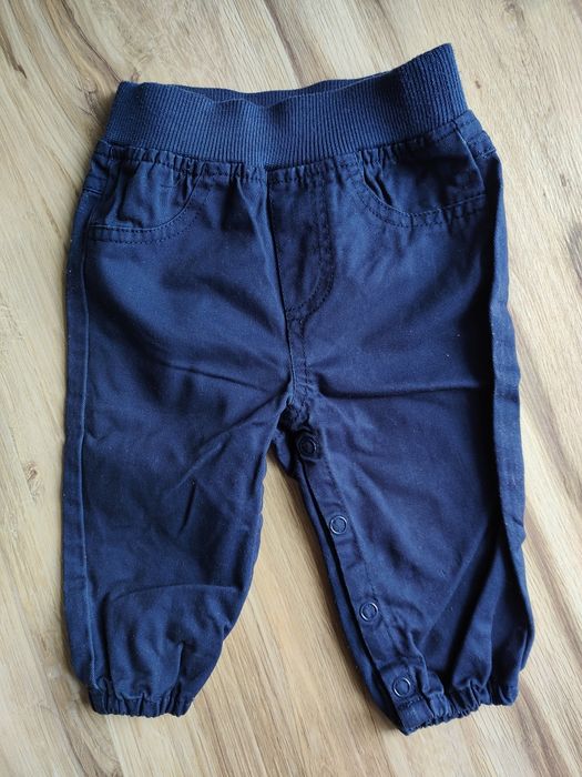 Granatowe spodnie rozpinane r74