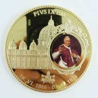 Papież PIUS IX + Certyfikat + Etui Złoto Numizmat Medal Moneta Au