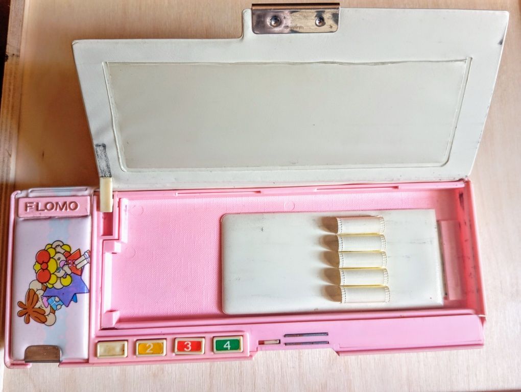 Estojo escolar anos 80, Pi Pi & Ber Ber Japão.