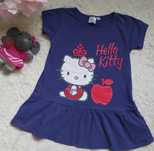 Sukienka Hello Kitty 116-122 na dziewczynkę róż fiolet