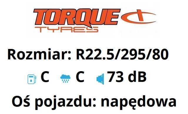 295/80R22.5 Opona ciężarowa Torque TQ768 budowlana Napędowa