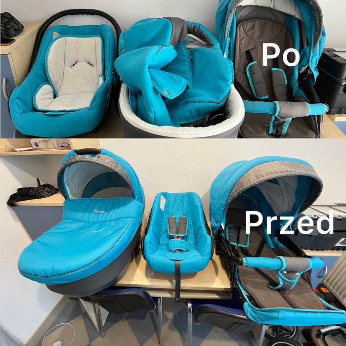 Pranie wózków dziecięcych, fotelików dziecięcych, przyczepek