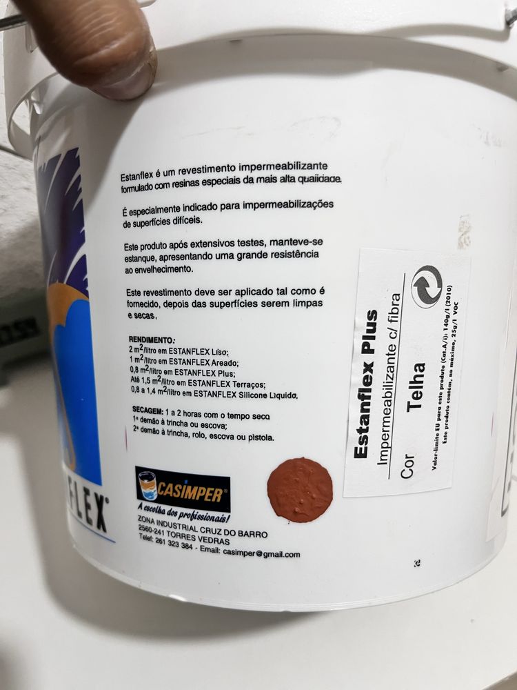 Casimper pele elástica telha