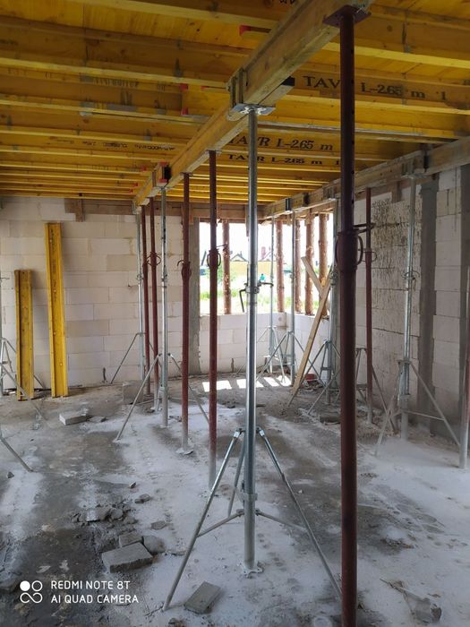 Stemple budowlane WYNAJEM, całe komplety, płyta, dźwigary, korony