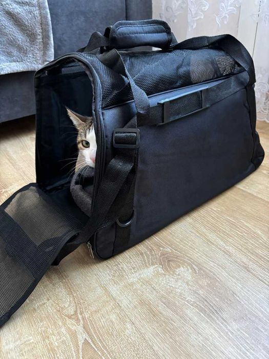 TRANSPORTER dla kota psa TORBA z pluszową matą w zestawie WENTYLACJA