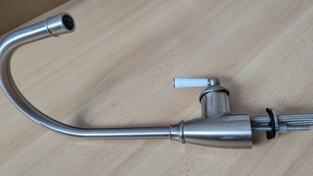 Bateria kuchenna IKEA stojąca retro stal szczotkowana inox