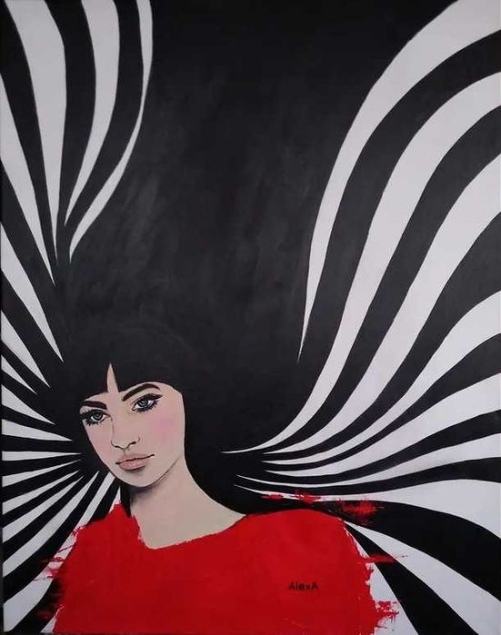 “Vortex Angel” acrílico sobre tela 95x75cm by AlexA