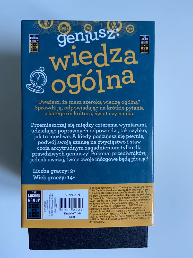 Gra planszowa karciana Einstein Geniusz Trivia Game