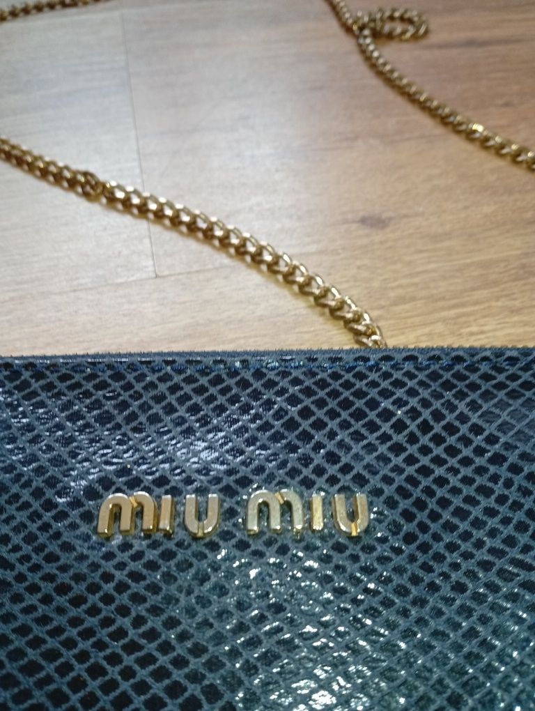 Miu miu vintage skóra naturalna kopertówka