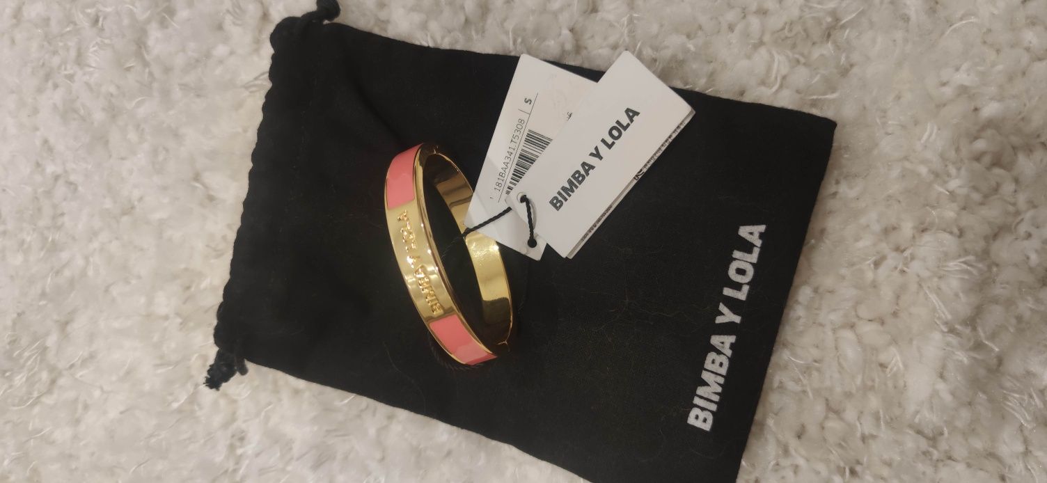 Vendo pulseira cor salmão e dourada BIMBA Y LOLA