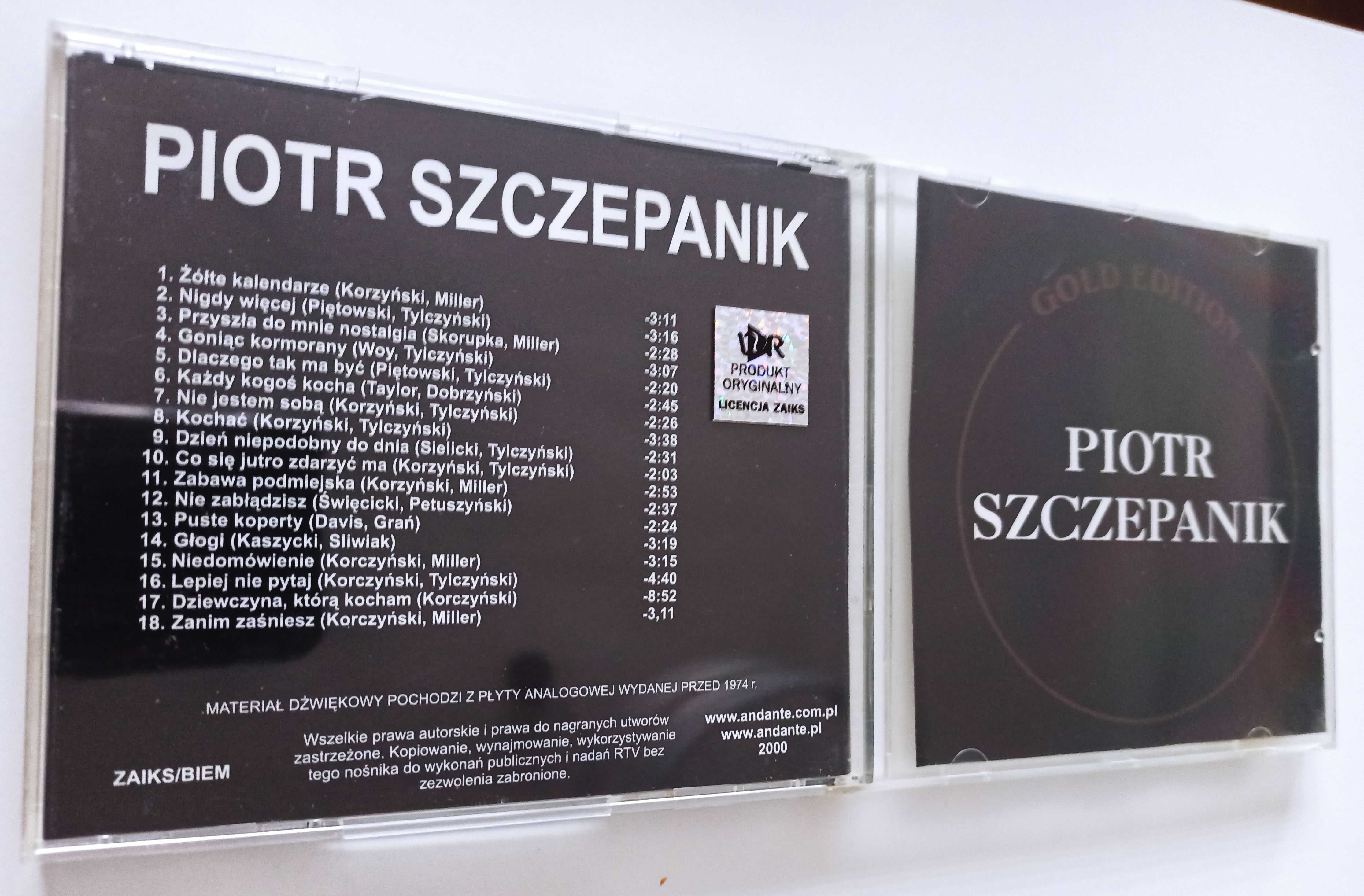 Piotr Szczepanik Złote przeboje Gold edition płyta CD 2000