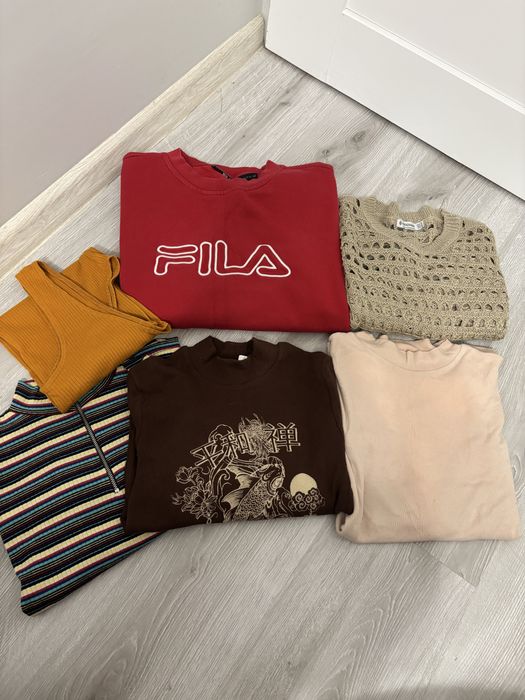 Duży zestaw ubrań damskich jesiennych