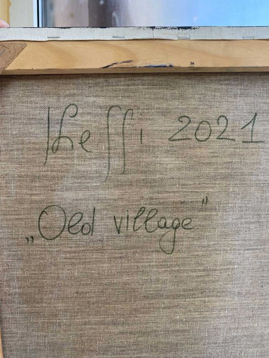Картина олією "Old village"
