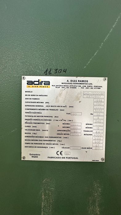 Quinadeira ADIRA 3000mm