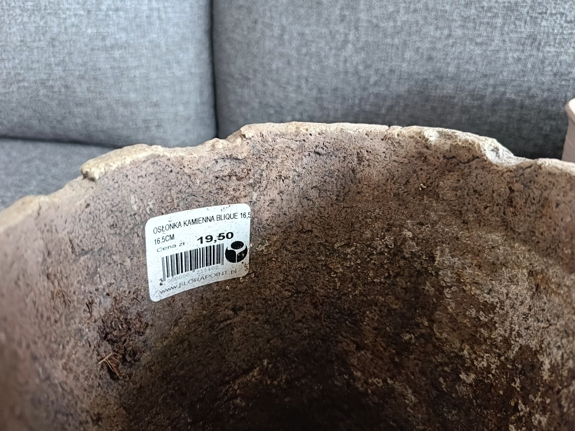Zestaw 4 doniczek osłonek Flora Point małe i duże, szare
