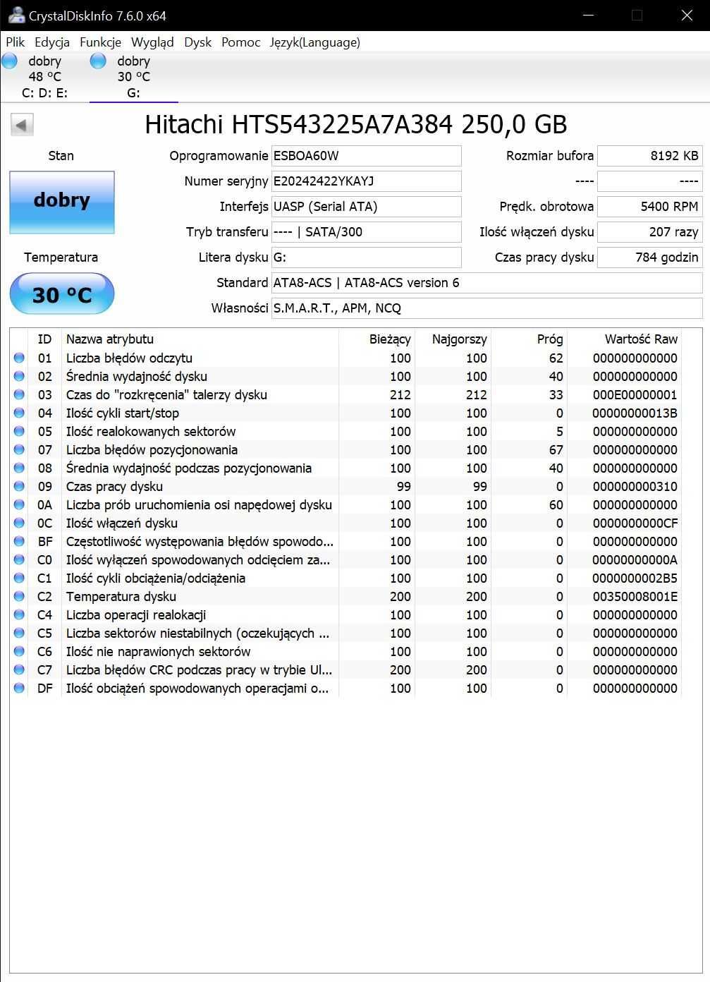 Przenośny dysk HDD 250GB z przezroczystą świecącą na NIEBIESKO obudową