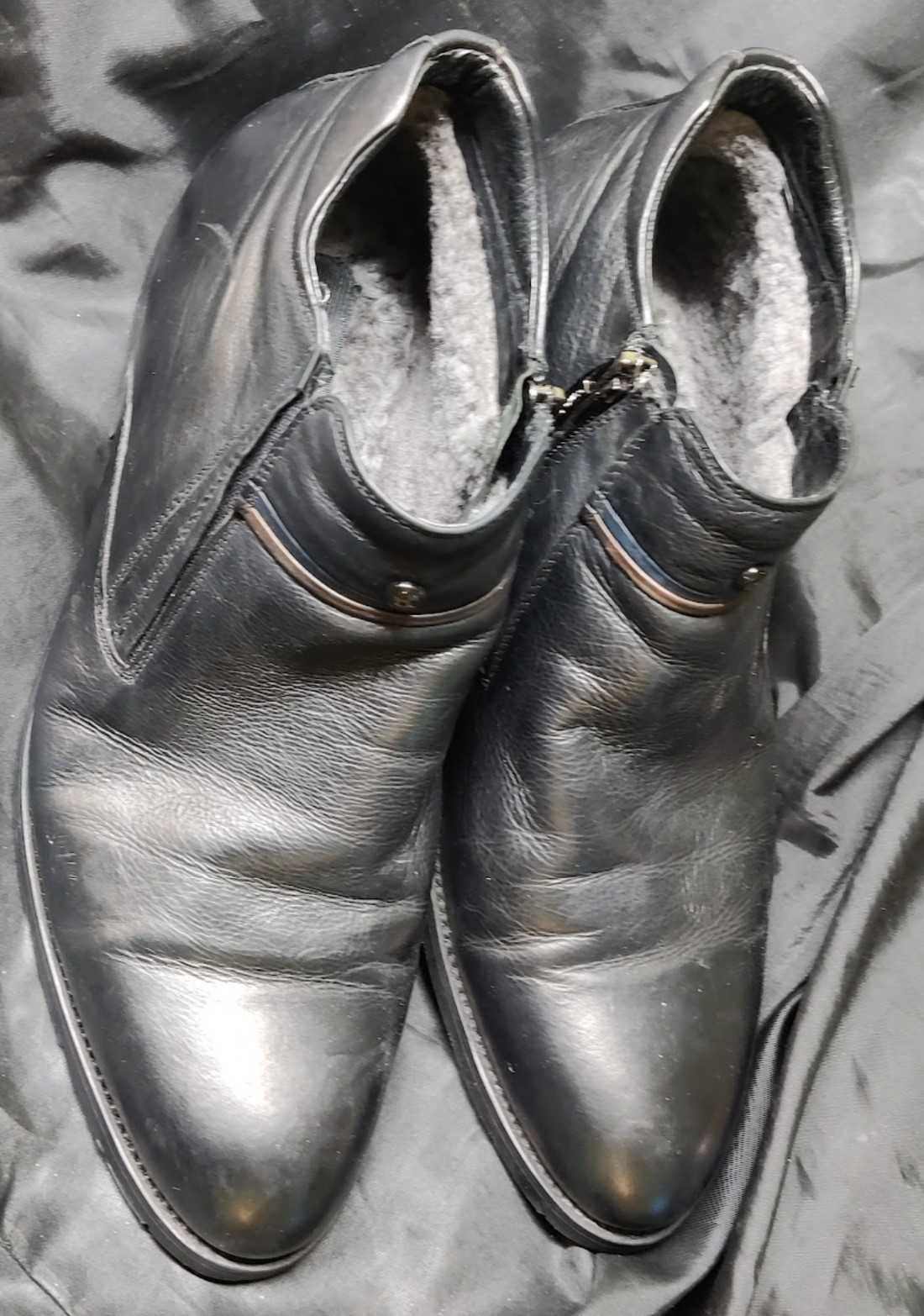 Ботинки зимние мужские натуральная кожа и мех .42