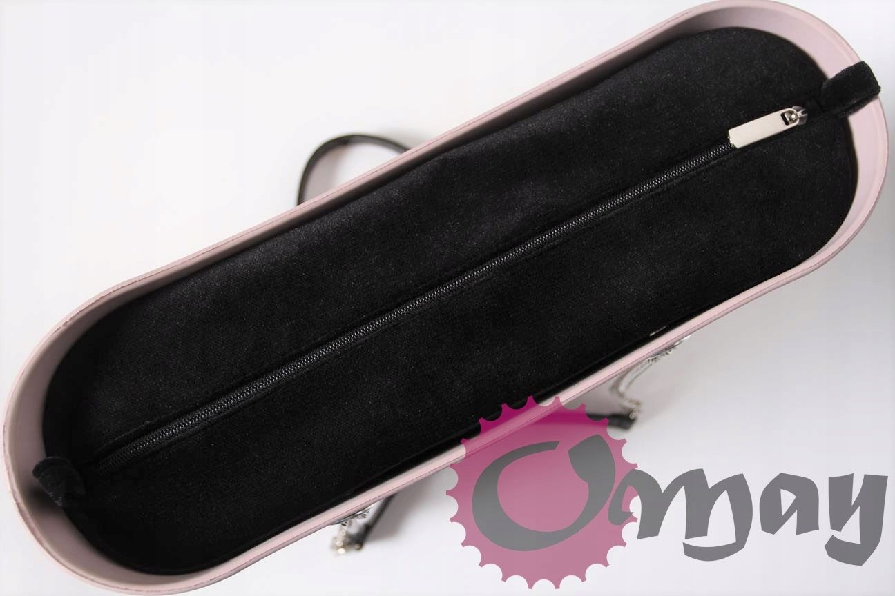 Czarny organizer OBAG STANDARD welur elegant wkład OMAY