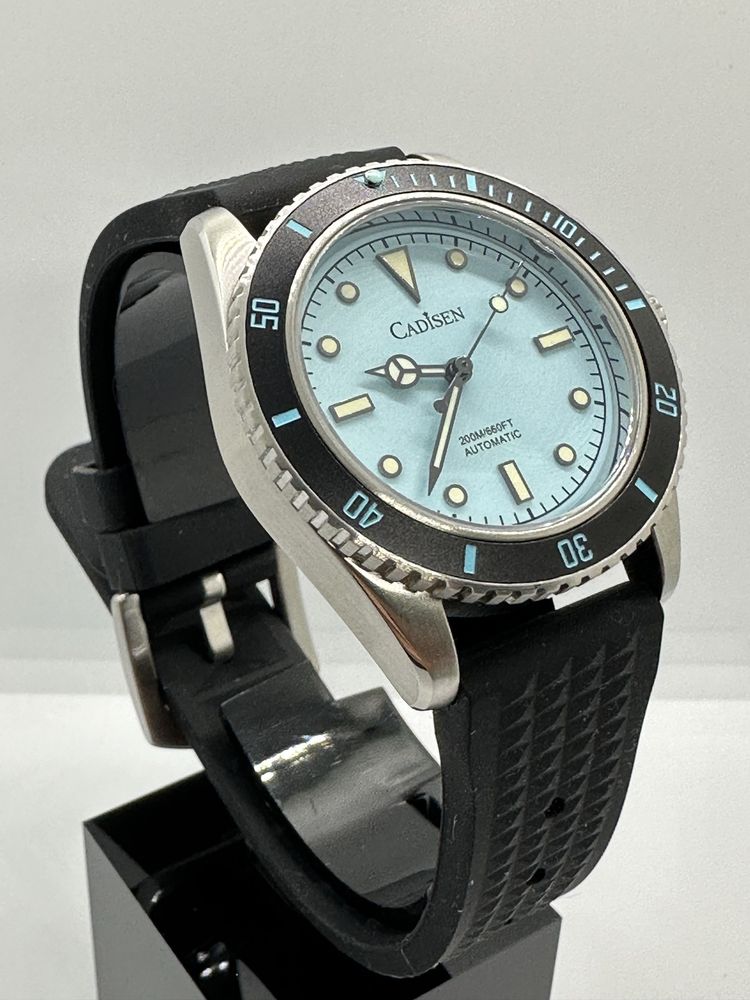 Relógio Automático (c/movimento Seiko) Diver Azul Tiffany