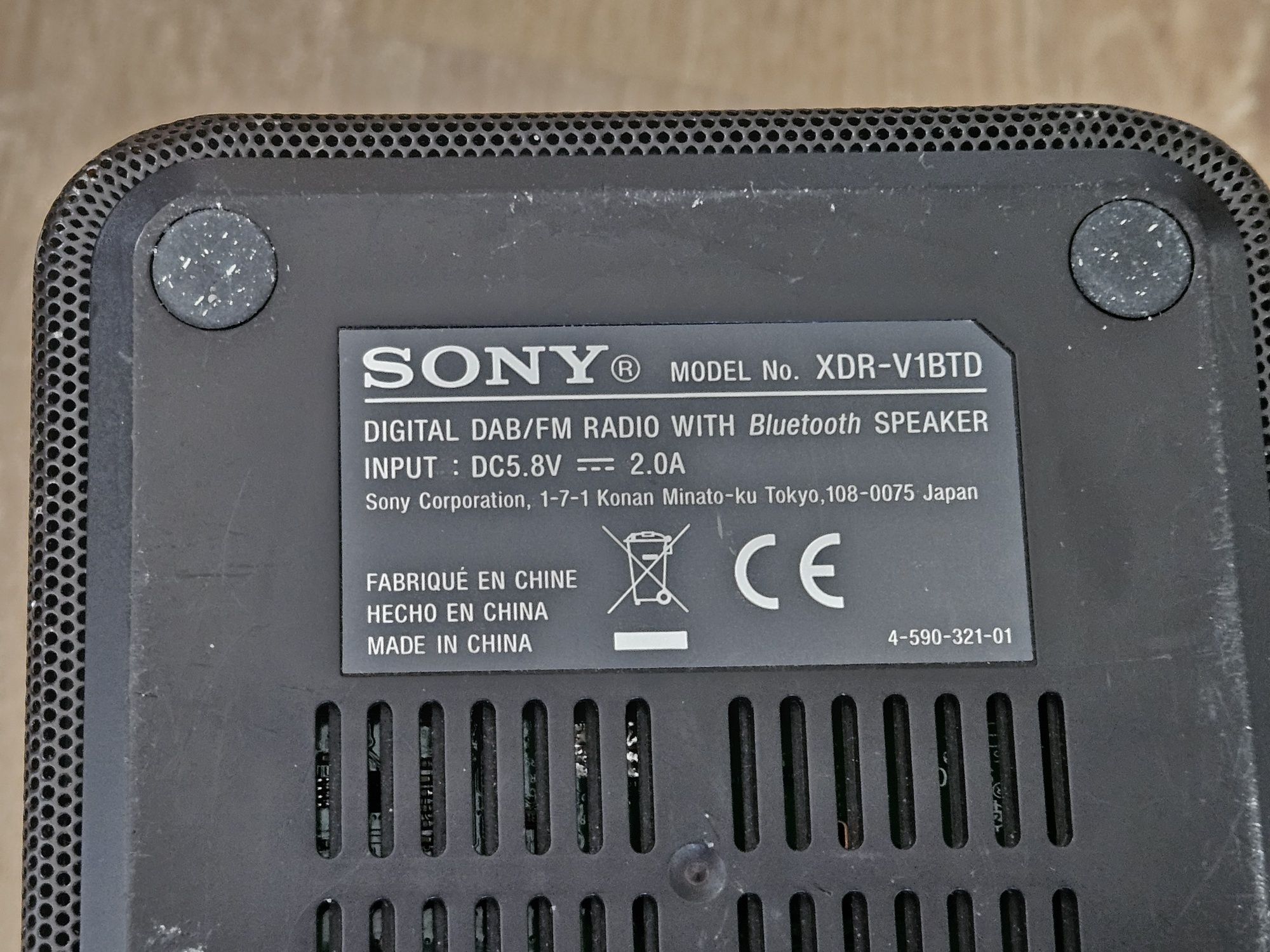 Sony XDR-V1BTR DAB+ radio bluetooth glośnik