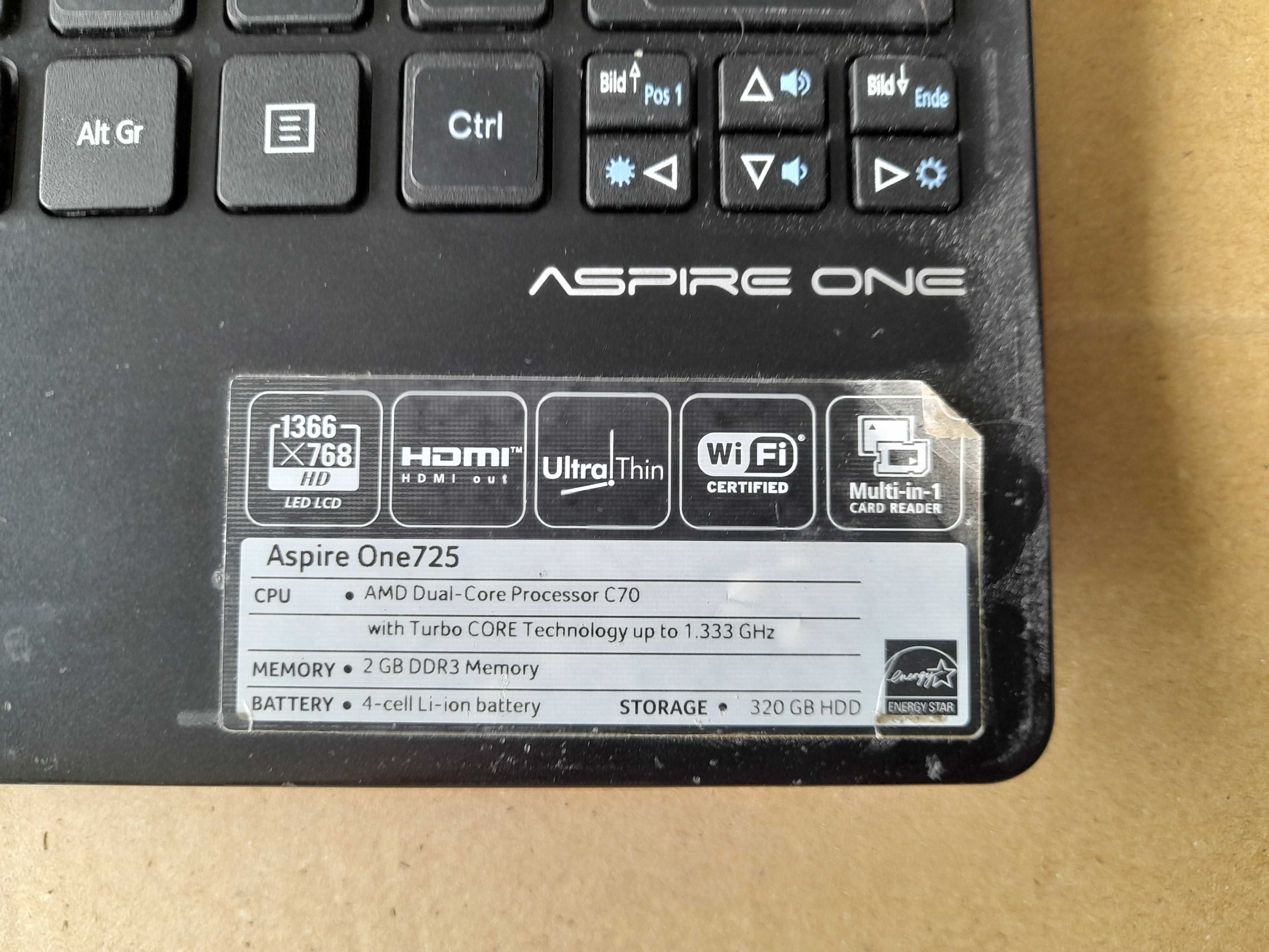 Acer Aspire One725