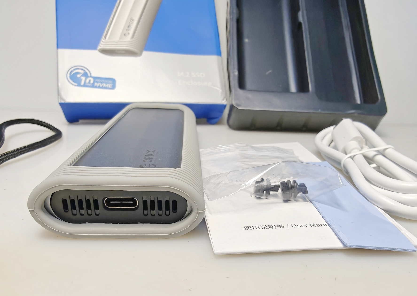 Orico M2 NVME PCIe HDD Box SSD карман 10Gbit/s AXM2-D2-GY внешний HDD