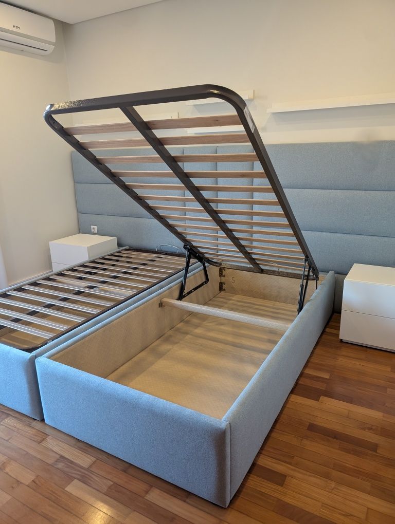 Conjunto 2 camas solteiro + 2 mesas de cabeceira