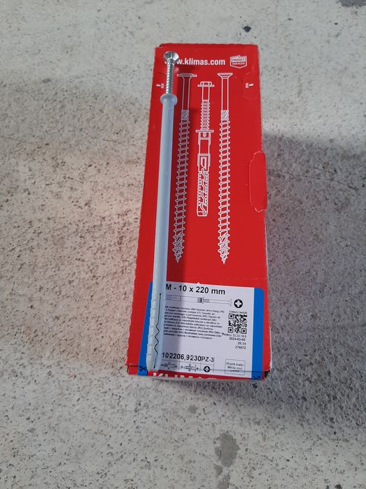 Дюбель з шурупом для швидкого монтажу Klimas 10х220