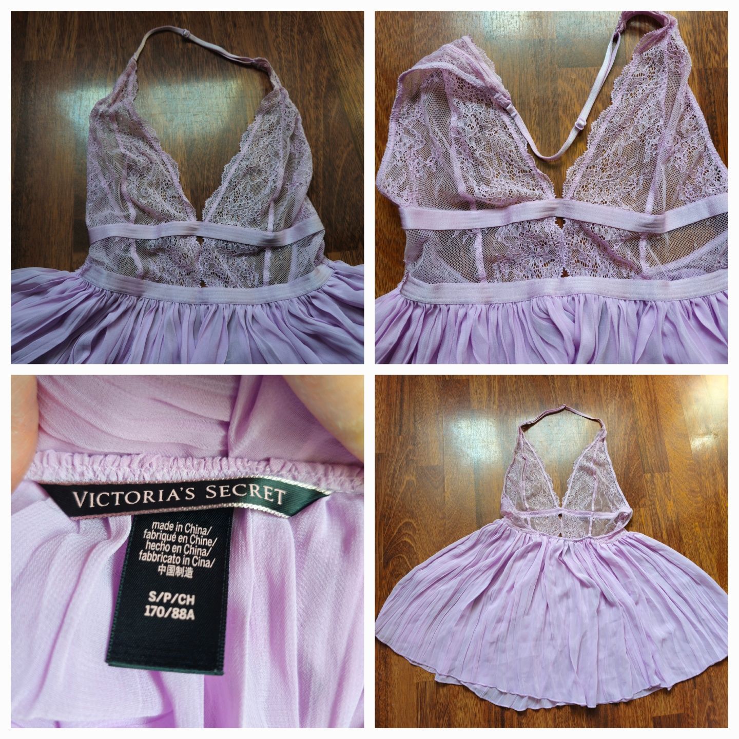 Боди пенюар  PinK Victoria's Secret, H&M бюстгальтер 
Комплект бюст