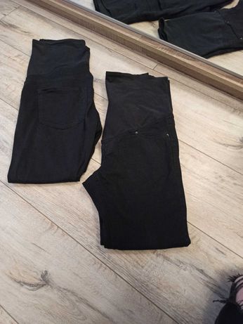 Spodnie ciążowe 2 szt czarne H&M 40