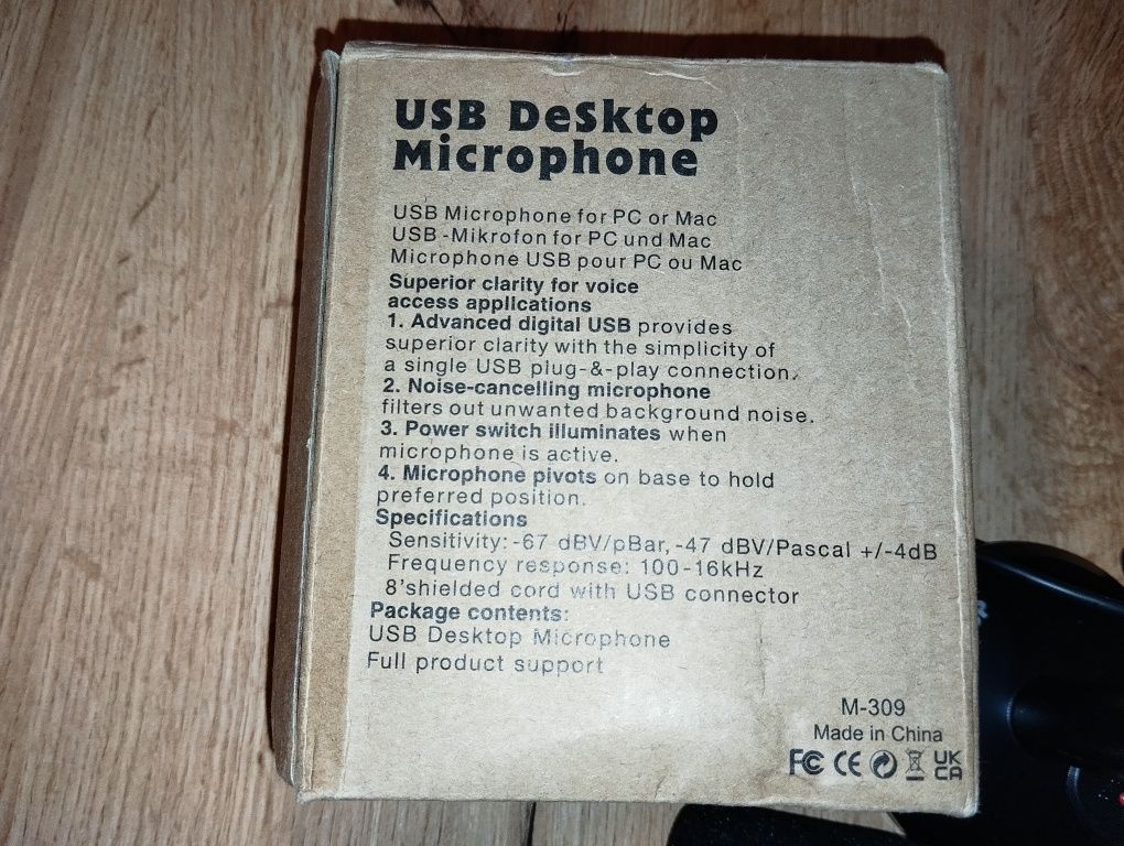 Mikrofon USB czarny