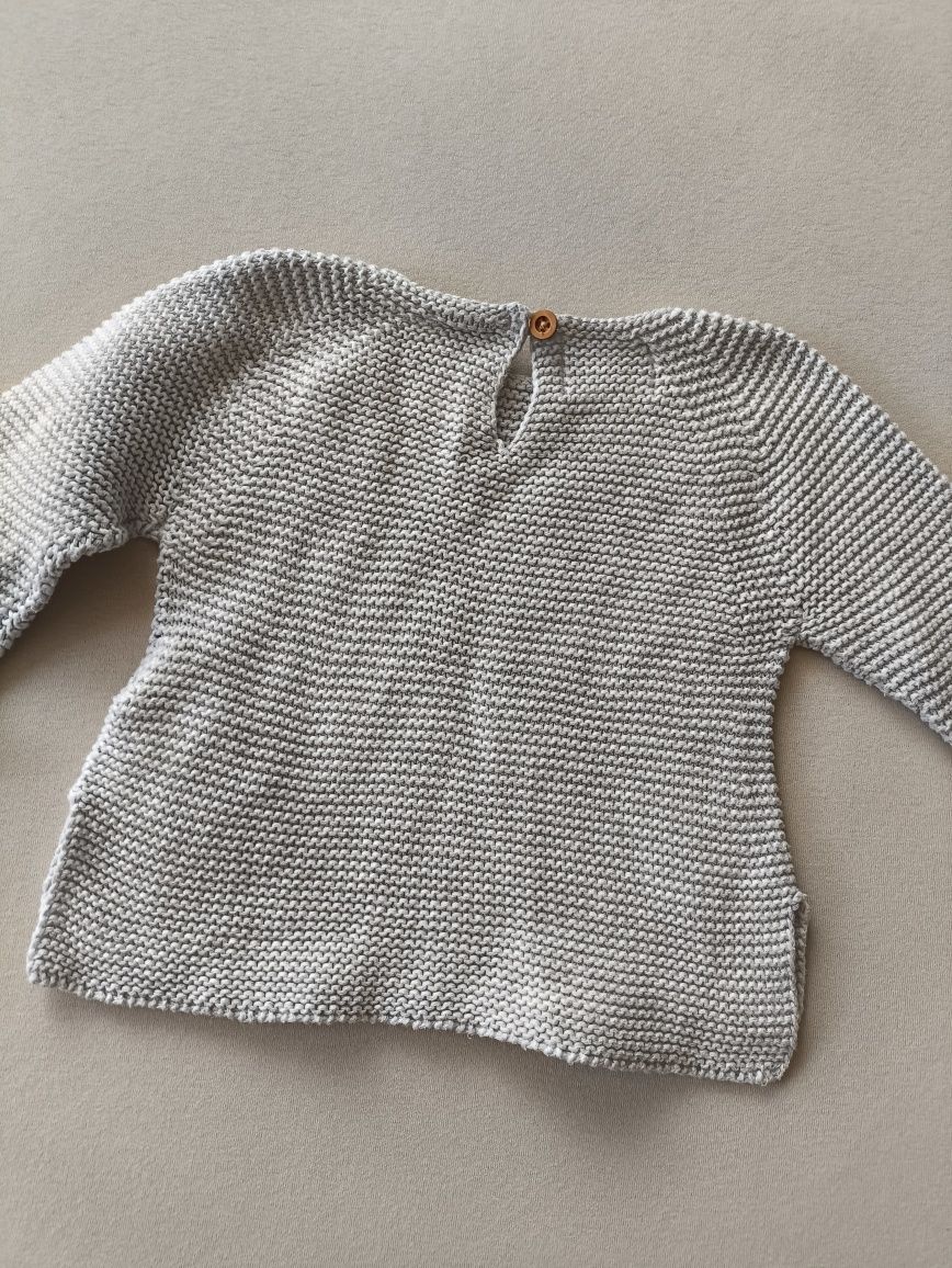 Bawełniany Sweterek sweter pleciony r.74