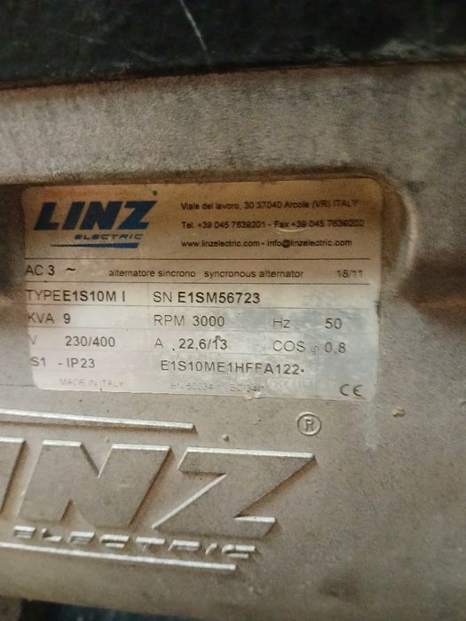 Agregat 7.2 kw honda 390 fogo